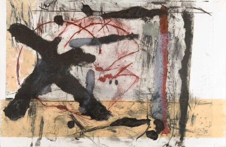 GRAFISMOS I 1996 Punta seca Adición de materia sobre papel 48 x 73´5 cm.